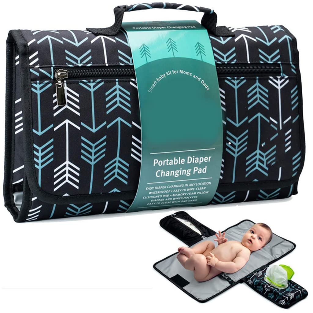 SNOWIE SOFT Baby Changing Pad, Portable Changing Pad for Baby Diaper Bag or Changing Table Pad. One-Hand Diaper Change Pad. Baby Shower Gifts, Newborn Baby Essentials, Unisex Baby Stuff(Blue) SNOWIE SOFT Baby Changing Pad, Portable Changing Pad for Baby Diaper Bag or Changing Table Pad. One-Hand Diaper Change Pad. Baby Shower Gifts, Newborn Baby Essentials, Unisex Baby Stuff(Blue)